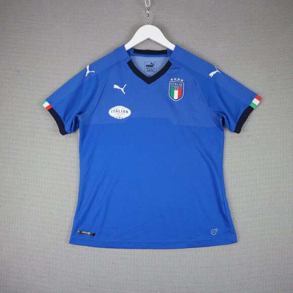 Puma Italy ITA Soccer Jersey Football Womens Large Blue - Picture 1 of 8